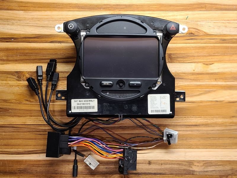 Custom MINI head unit assembled in an original factory navigation housing